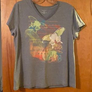 Sonoma Gray Butterfly Graphic Tee